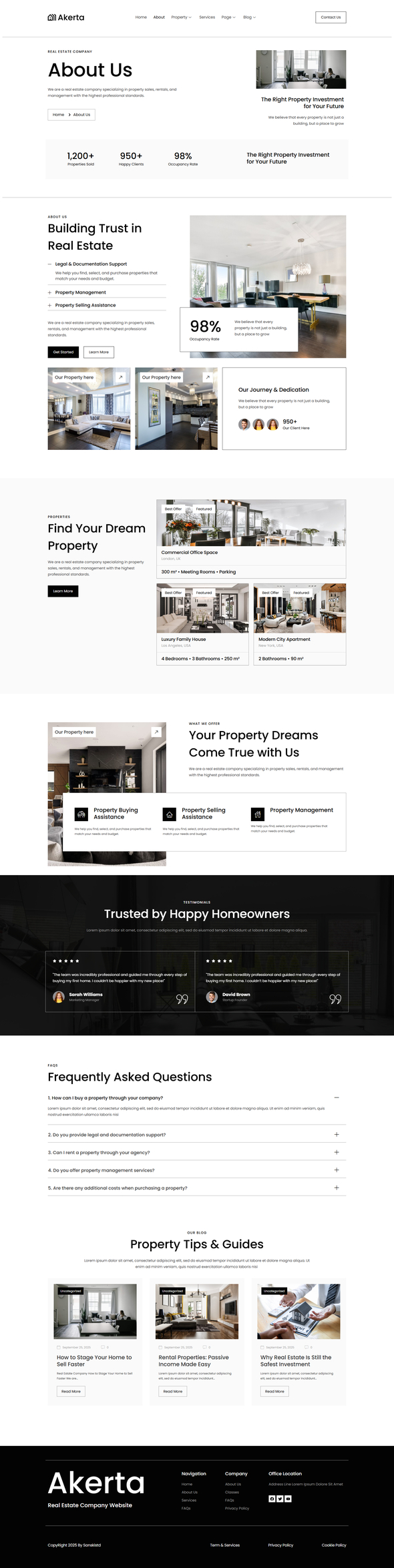 Akerta - Real Estate Company Elementor Template Kit