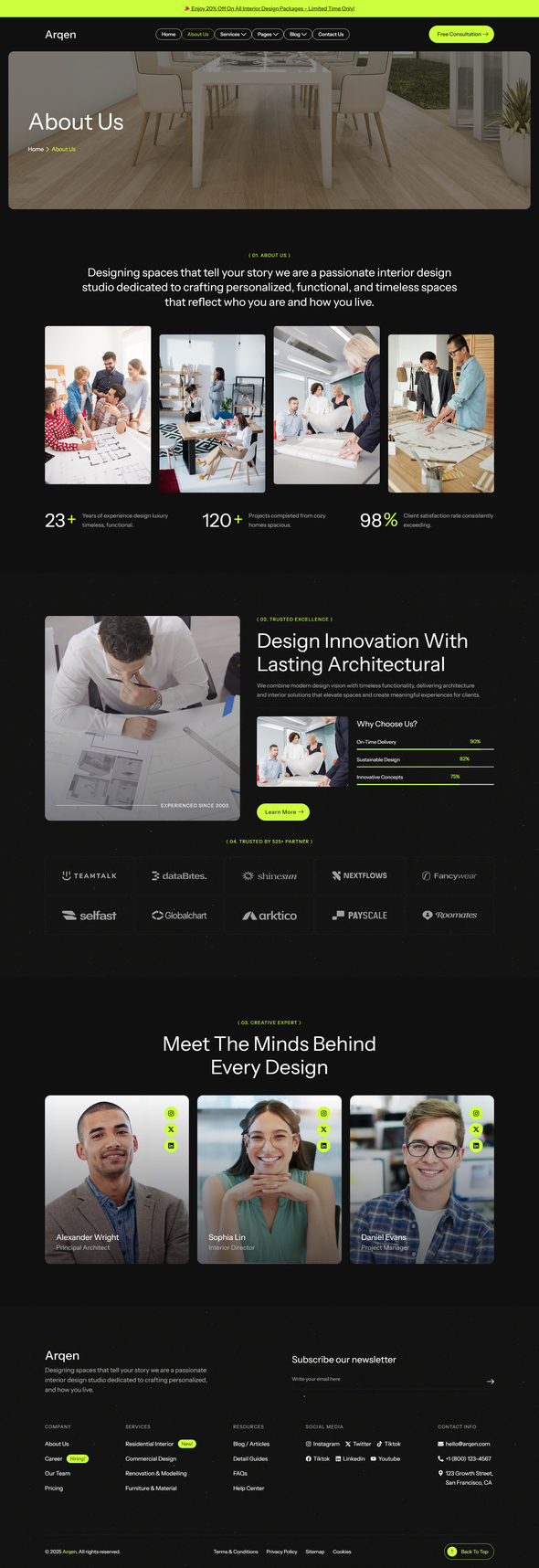 Arqen - Architecture & Interior Design Elementor Template Kit
