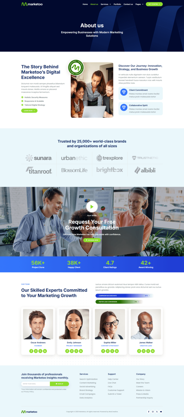 Marketoo - Digital Marketing Agency Elementor Pro Template Kit