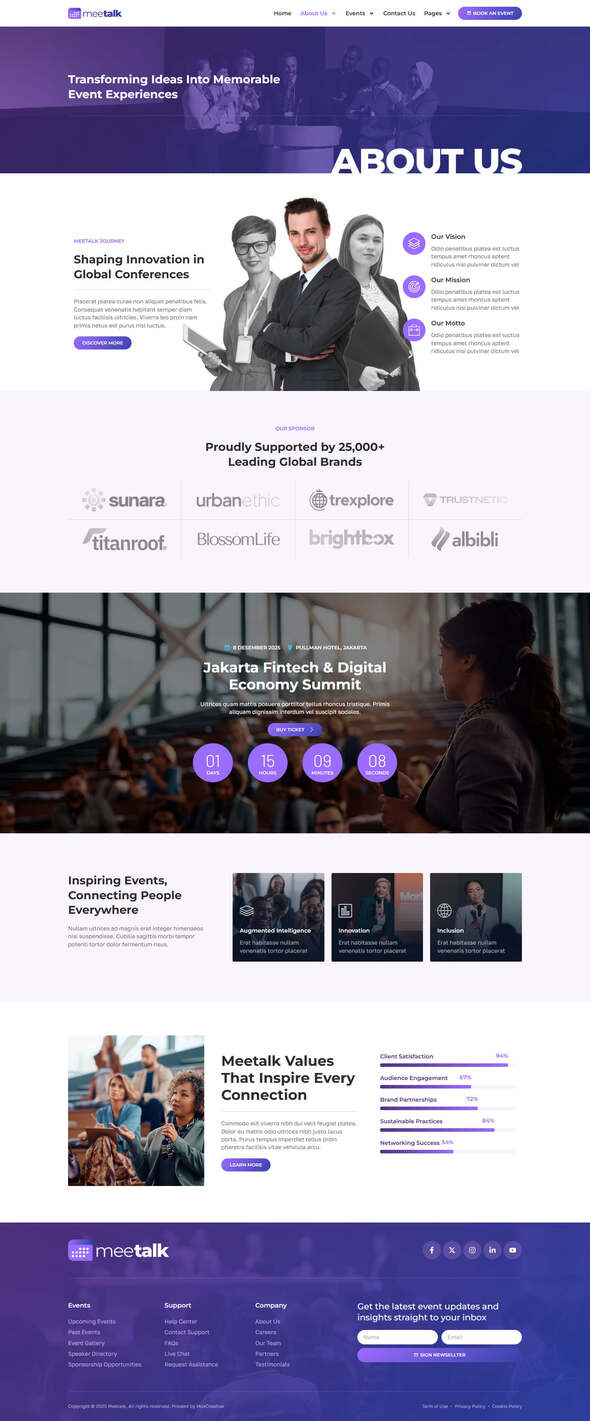 Meetalk - Event & Conference Elementor Pro Template Kit