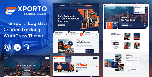 Exporto – Transportation & Logistics WordPress Theme product preview