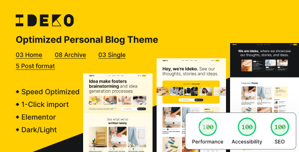 Ideko - Modern & Lightweight WordPress Theme