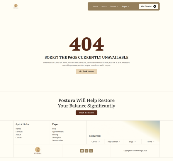 Postura - Physiotherapy & Chiropractic Elementor Template Kit listing image