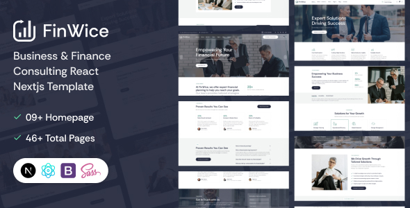 Finwice | Business & Finance Consulting React NextJs Template