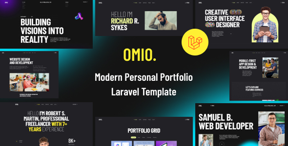 Omio - Modern Personal Portfolio Laravel Template product preview