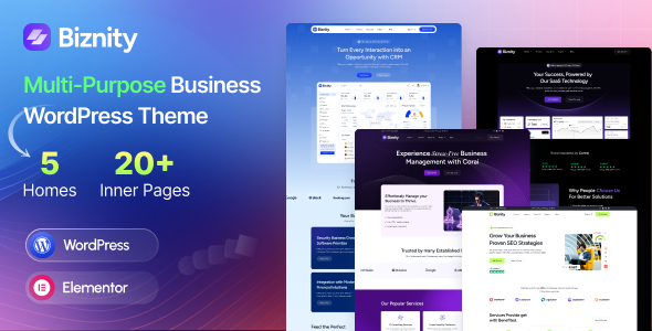Biznity – Multipurpose Business WordPress Theme