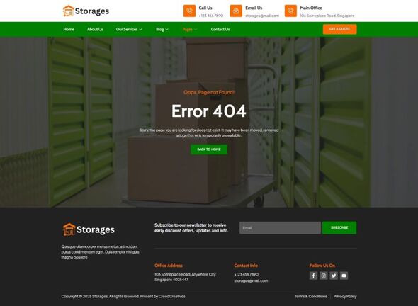 Storages - Storage Service Elementor Template Kit