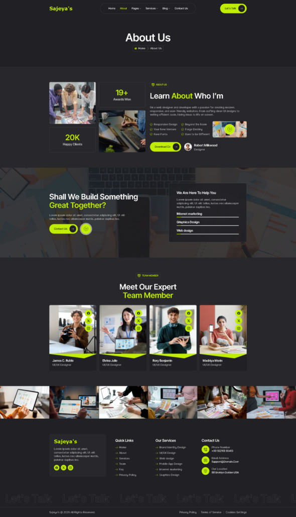 Sajeya - Personal Portfolio Elementor Template Kit