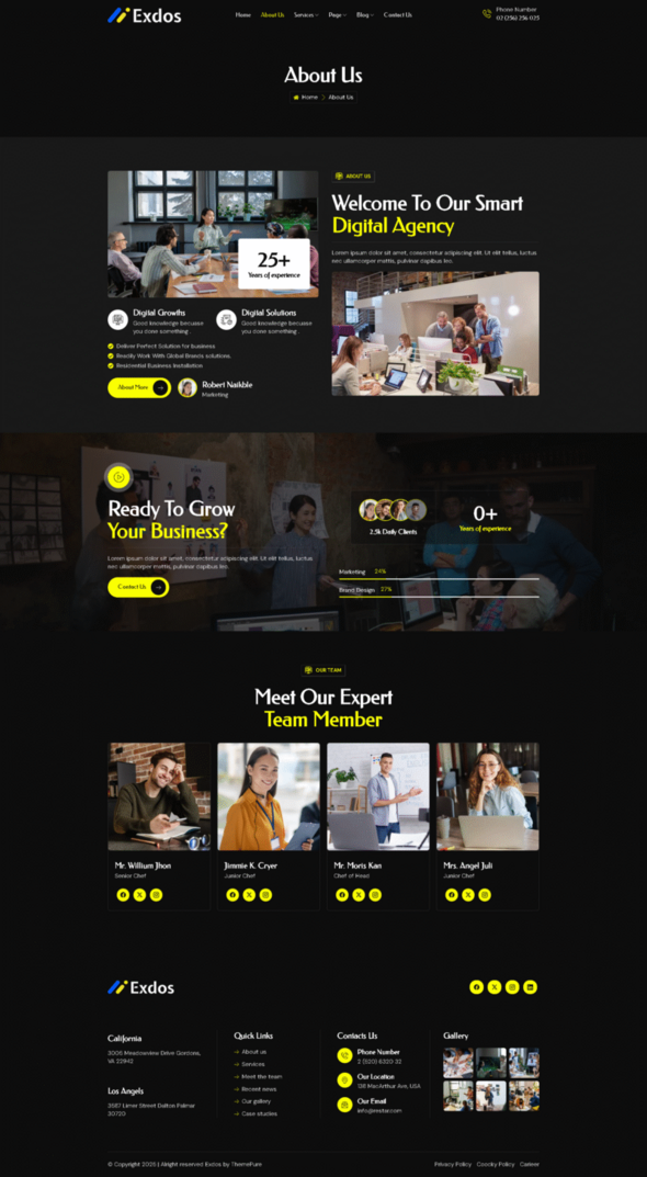 Exdos - Digital Agency Elementor Template Kit