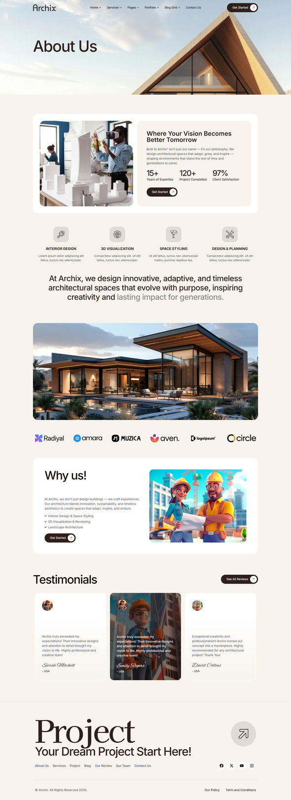 Archix - Architecture Agency & Creative Elementor Template Kit