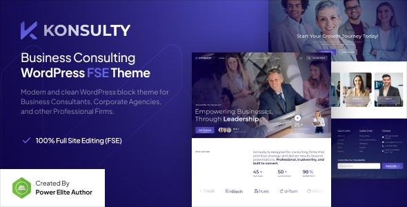 Product preview supplied for Konsulty – Business Consulting Gutenverse FSE WordPress Block Theme