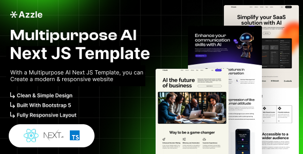 Azzle - AI Technology & Startup Business Next JS Template