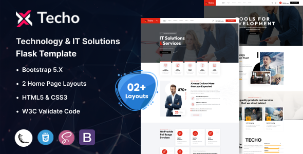 Techo - Technology & IT Solutions Flask Template listing image