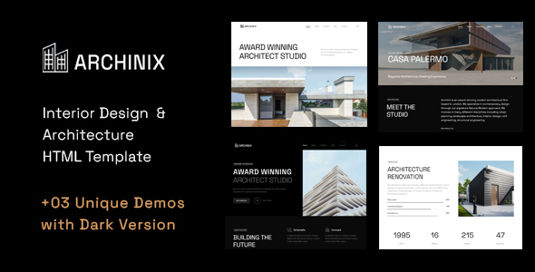 Product preview supplied for Archinix | Architecture & Interior Design HTML Template