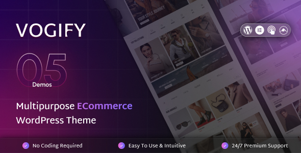 Vogify - Fashion Clothing Shop Theme product preview