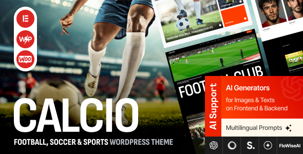 Calcio - Football & Soccer Elementor WordPress Theme