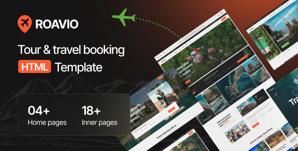 Roavio - Travel & Tour Booking HTML Template