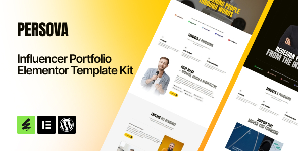 Persova - Influencer Portfolio Elementor Template Kit
