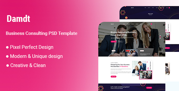 Damdt-Business Consulting PSD Template