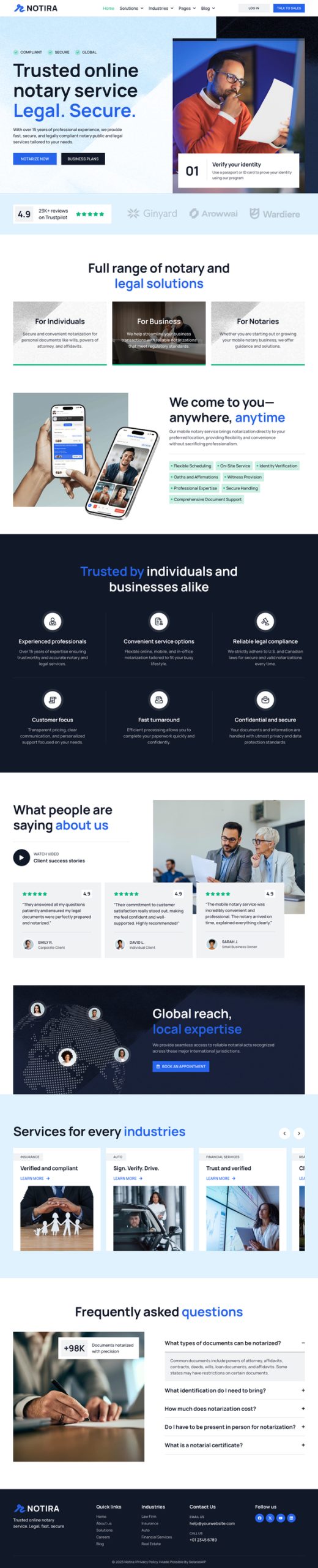 Notira - Notary Public & Legal Services Elementor Pro Template Kit