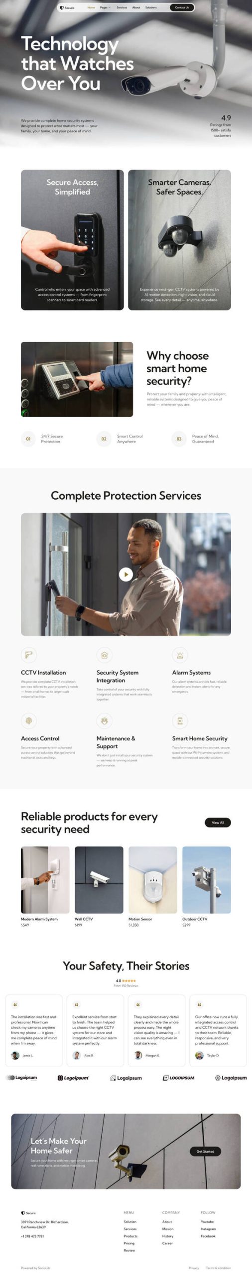 Securis - CCTV & Home Security Elementor Template Kit