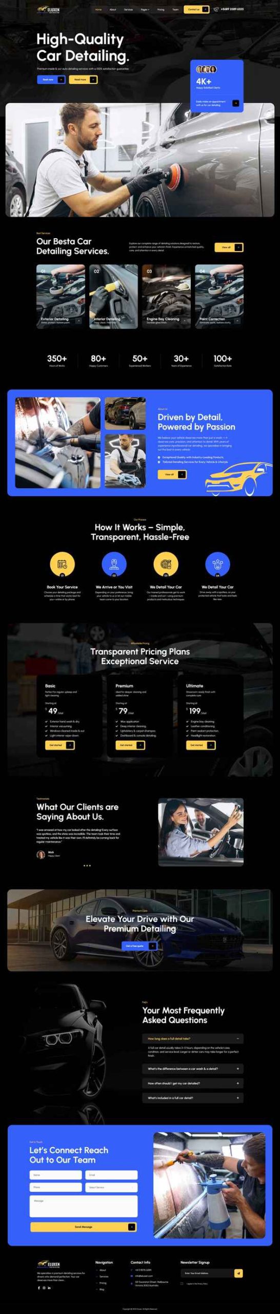 Eluxen - Car Detailing Services Elementor Template Kit