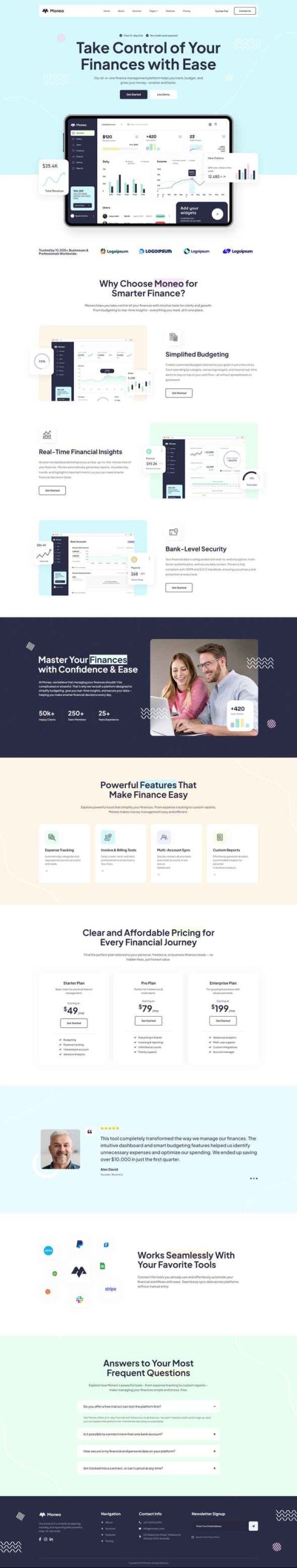 Moneo - Finance Management Elementor Template Kit