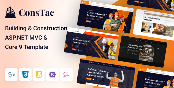 ConsTac - ASP.NET Core MVC Construction & Building Template Multipurpose