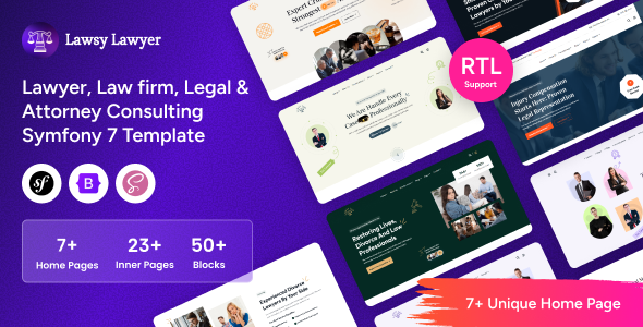 Lawsy - Symfony 7 Lawyer Consulting Template
