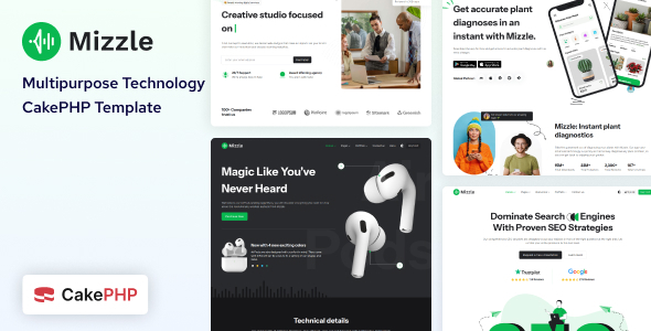 Mizzle - CakePHP Technology and Corporate Template