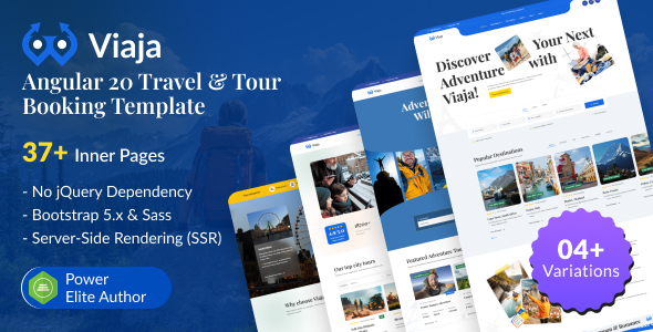 Viaja – Angular 20 Travel & Tour Booking Template