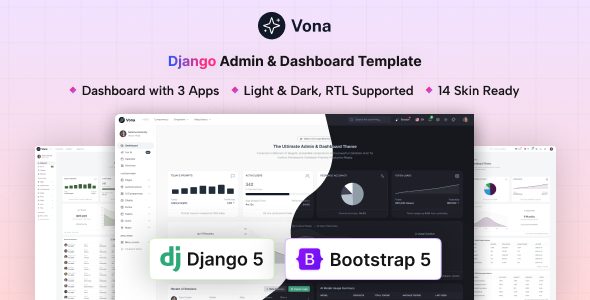 Vona - Django 5 Minimal Admin & Dashboard Template