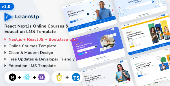 LearnUp - Next.js Online Courses & Education LMS Template