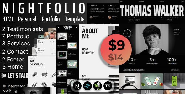 Nightfolio - HTML Personal Portfolio Template