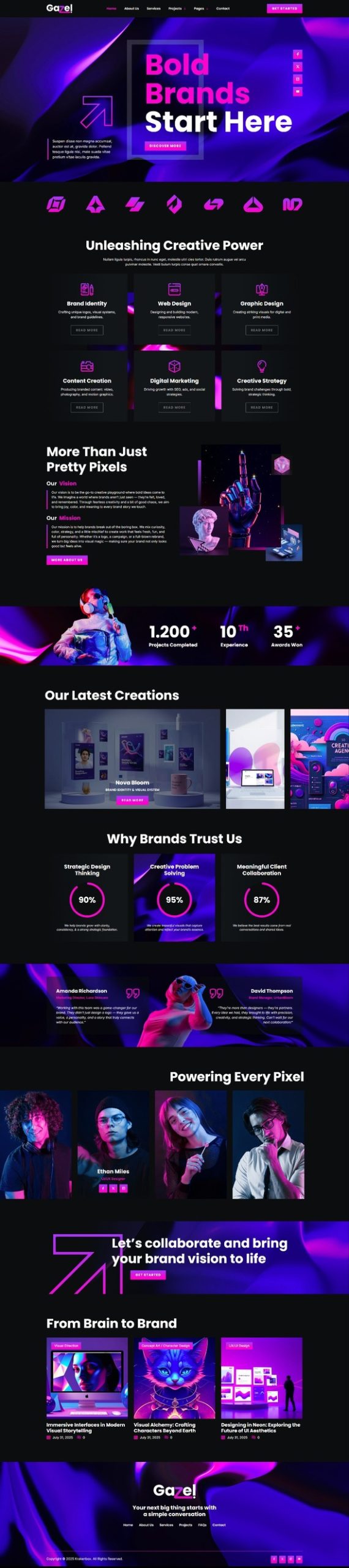 Gazel - Creative Agency Elementor Template Kit