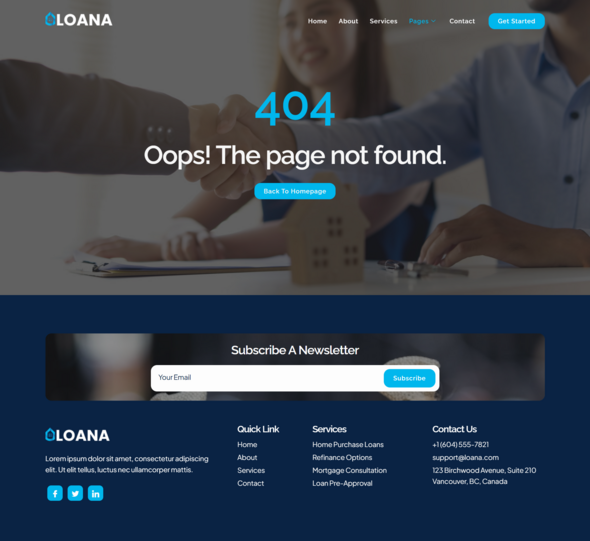 Loana  - Home Loan & Mortgage Elementor Template Kit
