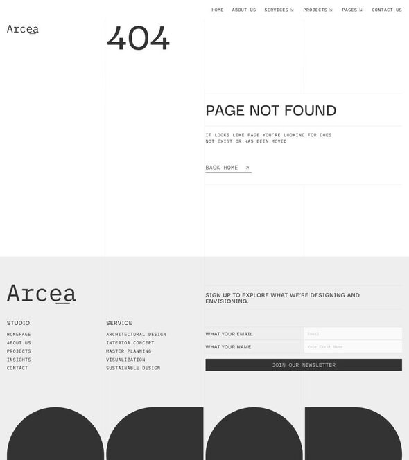 Arcea - Architecture & Interior Elementor Template Kit