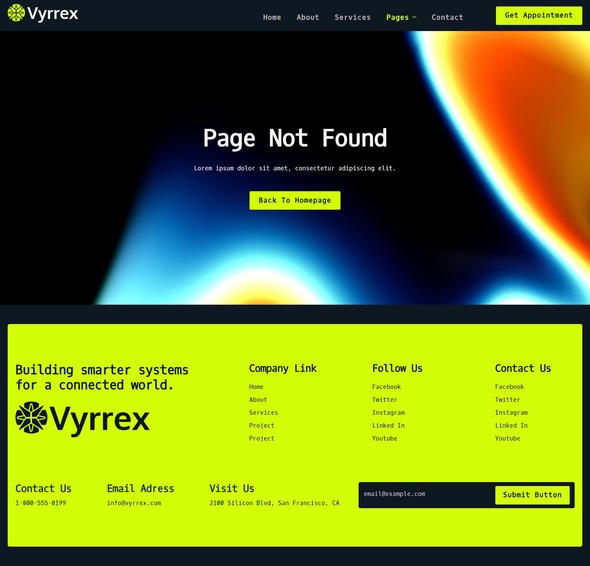 Vyrrex - IT Service & Development Elementor Template Kit