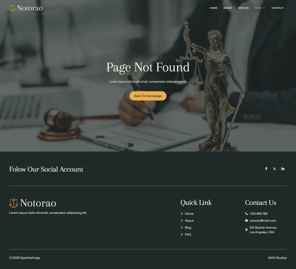Notorao - Notary Public Legal Service Elementor Template Kit