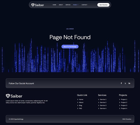 Saiber - Cyber Security Service Elementor Template Kit