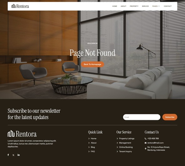 Rentora - Rental Property Elementor Template Kit