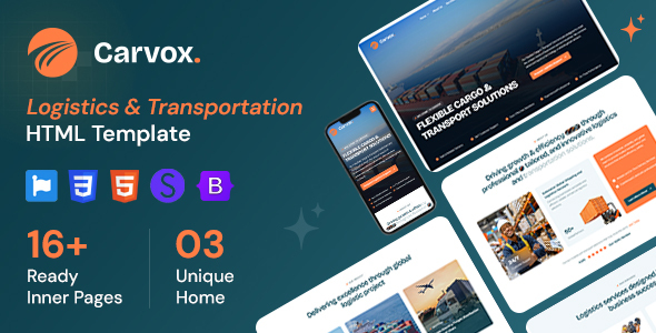 Carvox - Logistics & Transportation HTML Template