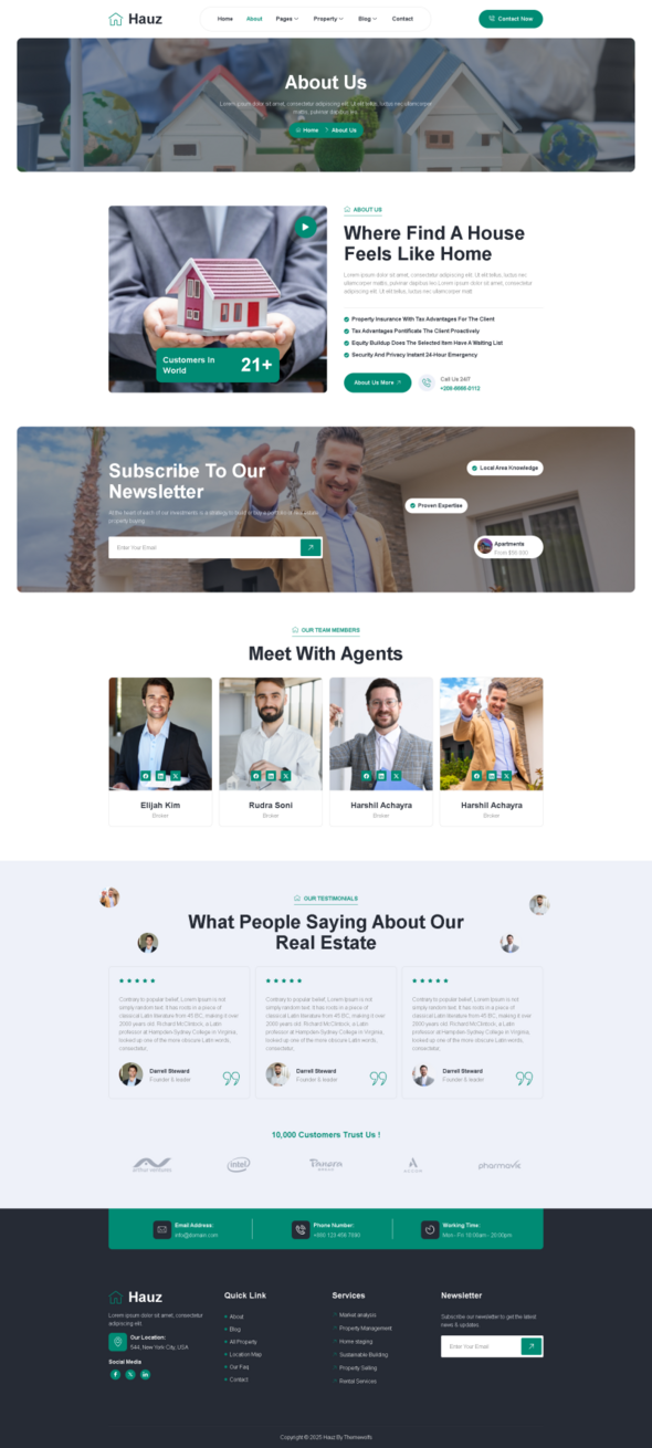 Hauz - Real Estate & Property Elementor Pro Template Kit