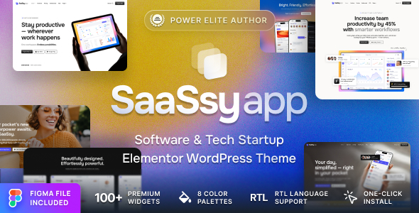 SaaSsy App - Software, SaaS & Tech Startup WordPress Theme