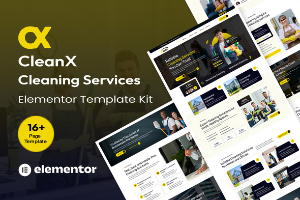 Cleanx - Cleaning Services Elementor Template Kit
