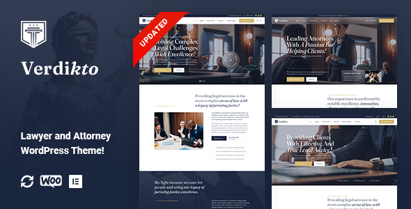 Verdikto - Law Firm & Attorney WordPress Theme product preview