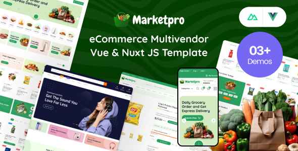 MarketPro - eCommerce Multivendor Vue & Nuxt JS Template Multipurpose listing image
