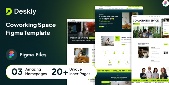Deskly - Coworking Space Figma Template