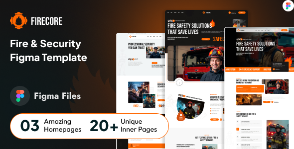 Firecore - Fire & Security Services Figma Template
