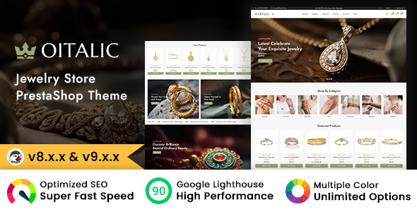 Oitalic - Modern Jewelry & Watches Store Prestashop Theme product preview